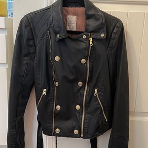 A free people leather jacket!